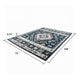Jena 6x9 Large Area Rug | Persian Geometric Design | Modern Retro Black Blue