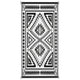 Lema 9x18 Ultra Large Area Outdoor Rug with Carrying Bag | Black & White