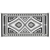 Lema 9x18 Ultra Large Area Outdoor Rug with Carrying Bag | Black & White