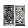 Lema 9x18 Ultra Large Area Outdoor Rug with Carrying Bag | Black & White