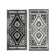 Lema 9x18 Ultra Large Area Outdoor Rug with Carrying Bag | Black & White