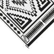 Lema 9x18 Ultra Large Area Outdoor Rug with Carrying Bag | Black & White