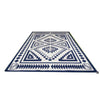 Lema 9x18 Ultra Large Area Patio Rug with Carrying Bag | Blue & White