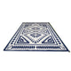 Lema 9x18 Ultra Large Area Patio Rug with Carrying Bag | Blue & White