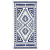 Lema 9x18 Ultra Large Area Patio Rug with Carrying Bag | Blue & White