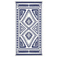 Lema 9x18 Ultra Large Area Patio Rug with Carrying Bag | Blue & White