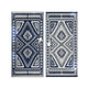 Lema 9x18 Ultra Large Area Patio Rug with Carrying Bag | Blue & White
