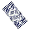 Lema 9x18 Ultra Large Area Patio Rug with Carrying Bag | Blue & White