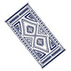 Lema 9x18 Ultra Large Area Patio Rug with Carrying Bag | Blue & White
