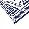 Lema 9x18 Ultra Large Area Patio Rug with Carrying Bag | Blue & White