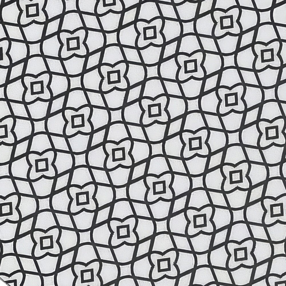 9x18 Ultra Large Outdoor Rug | Black & White Reversible Clover Pattern