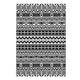 Mez 6x9 Medium Outdoor Rug | Black White Bohemian Geometric Pattern w Bag