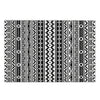 Mez 6x9 Medium Outdoor Rug | Black White Bohemian Geometric Pattern w Bag