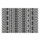 Mez 6x9 Medium Outdoor Rug | Black White Bohemian Geometric Pattern w Bag