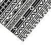 Mez 6x9 Medium Outdoor Rug | Black White Bohemian Geometric Pattern w Bag