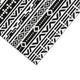 Mez 6x9 Medium Outdoor Rug | Black White Bohemian Geometric Pattern w Bag
