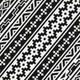 Mez 6x9 Medium Outdoor Rug | Black White Bohemian Geometric Pattern w Bag