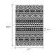 Mez 6x9 Medium Outdoor Rug | Black White Bohemian Geometric Pattern w Bag