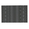 Mez 6x9 Medium Area Outdoor Rug | Black Gray Bohemian Geometric Pattern