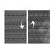 Mez 6x9 Medium Area Outdoor Rug | Black Gray Bohemian Geometric Pattern