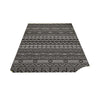 Mez 6x9 Medium Area Outdoor Rug | Black Gray Bohemian Geometric Pattern