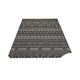 Mez 6x9 Medium Area Outdoor Rug | Black Gray Bohemian Geometric Pattern
