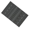 Mez 6x9 Medium Area Outdoor Rug | Black Gray Bohemian Geometric Pattern