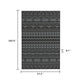 Mez 6x9 Medium Area Outdoor Rug | Black Gray Bohemian Geometric Pattern