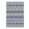 Mez 6x9 Medium Area Outdoor Rug | White Blue Geometric, Picnic Rug in Bag