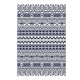Mez 6x9 Medium Area Outdoor Rug | White Blue Geometric, Picnic Rug in Bag