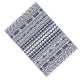 Mez 6x9 Medium Area Outdoor Rug | White Blue Geometric, Picnic Rug in Bag