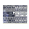 Mez 6x9 Medium Area Outdoor Rug | White Blue Geometric, Picnic Rug in Bag
