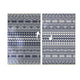 Mez 6x9 Medium Area Outdoor Rug | White Blue Geometric, Picnic Rug in Bag