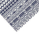 Mez 6x9 Medium Area Outdoor Rug | White Blue Geometric, Picnic Rug in Bag