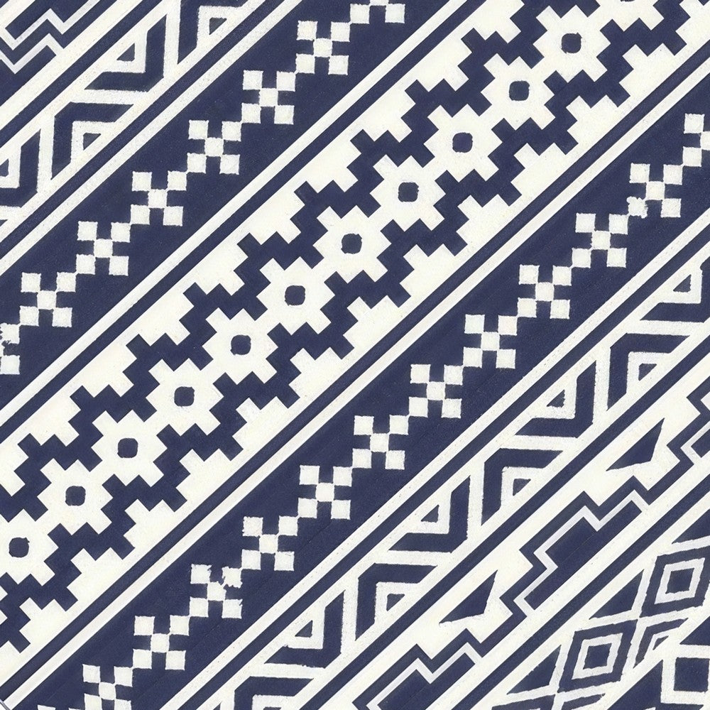 Mez 6x9 Medium Area Outdoor Rug | White Blue Geometric, Picnic Rug in Bag