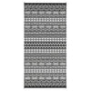 Mez 9x18 Ultra Large Outdoor Rug | Black White Bohemian Geometric Pattern