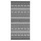 Mez 9x18 Ultra Large Outdoor Rug | Black White Bohemian Geometric Pattern