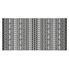 Mez 9x18 Ultra Large Outdoor Rug | Black White Bohemian Geometric Pattern