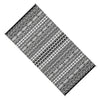 Mez 9x18 Ultra Large Outdoor Rug | Black White Bohemian Geometric Pattern