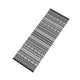 Mez 9x18 Ultra Large Outdoor Rug | Black White Bohemian Geometric Pattern