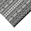 Mez 9x18 Ultra Large Outdoor Rug | Black White Bohemian Geometric Pattern
