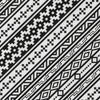 Mez 9x18 Ultra Large Outdoor Rug | Black White Bohemian Geometric Pattern
