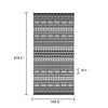 Mez 9x18 Ultra Large Outdoor Rug | Black White Bohemian Geometric Pattern