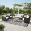 Mez 9x18 Ultra Large Outdoor Rug | Black White Bohemian Geometric Pattern
