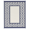 8x10 Large Area Outdoor Rug with Carrying Bag | Blue White Gourd Border