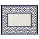 8x10 Large Area Outdoor Rug with Carrying Bag | Blue White Gourd Border