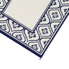 8x10 Large Area Outdoor Rug with Carrying Bag | Blue White Gourd Border