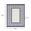 8x10 Large Area Outdoor Rug with Carrying Bag | Blue White Gourd Border