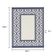 8x10 Large Area Outdoor Rug with Carrying Bag | Blue White Gourd Border