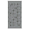 Kexy 9x18 Ultra Large Outdoor Rug with Carrying Bag | Black Gray Geometric